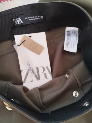 Pantalón Zara Mujer Verde Militar