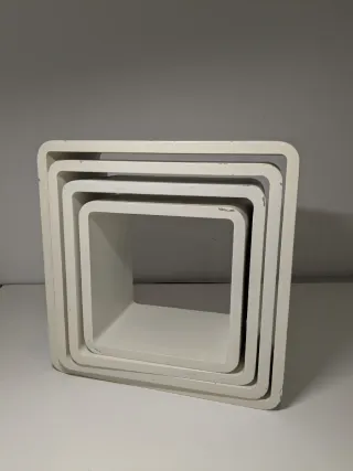 Estanterías modulares Cubus blancas (4 uds)