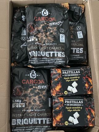 Carbón Carcoa Turbo 1.5kg y Pastillas Encendido