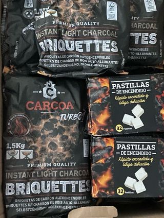 Carbón Carcoa Turbo 1.5kg y Pastillas Encendido