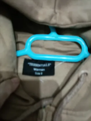 Chaqueta beige con capucha talla S unisex