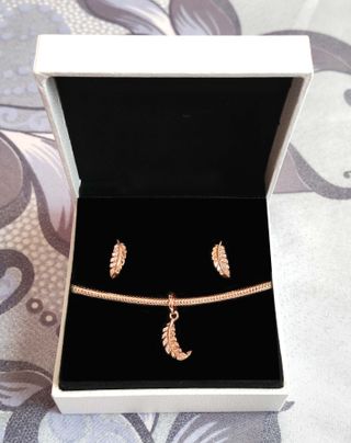 Conjunto Pluma Rosada