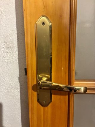 Puerta madera maciza cristal 92x204