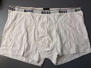 Pack 3 Boxer Boss Blancos Algodón Stretch