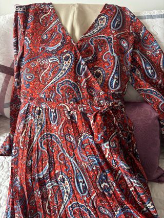 Vestido Springfield estampado paisley Rojo