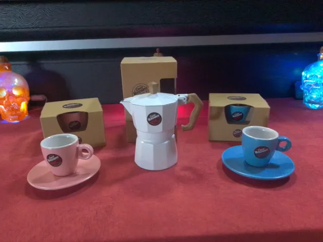 Set Moka e 4 Tazzine Caffè Vergano