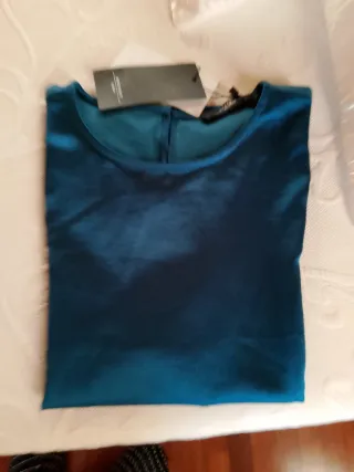 Top Max Mara Azul Petróleo Talla M