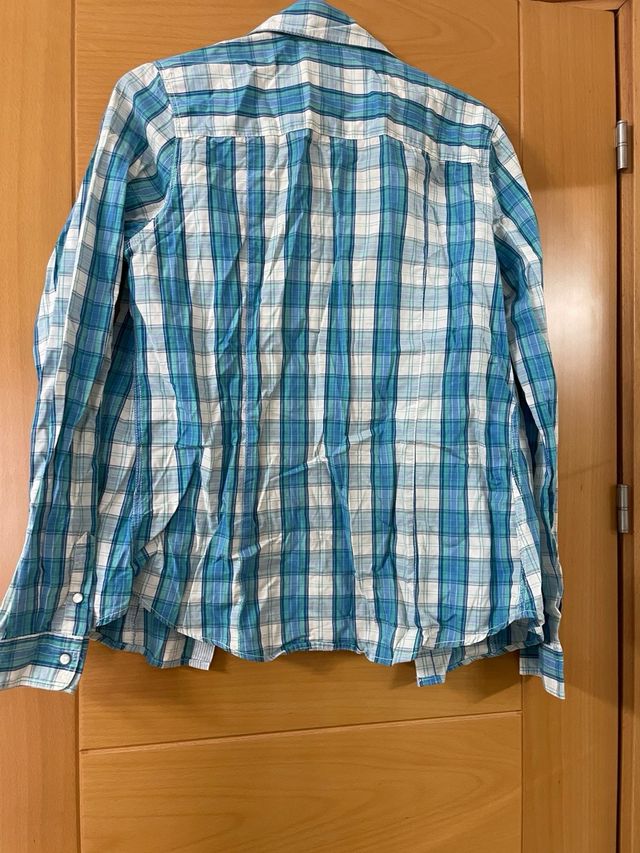 Camisa Roly Cuadros Azul Blanco Talla L