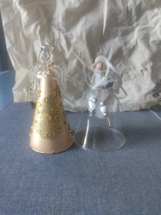 Set 2 campane una con angelo Decorativi