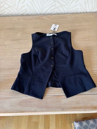 Chaleco Bershka azul marino