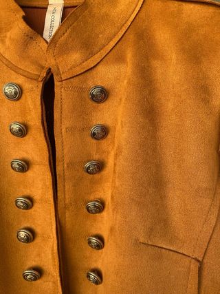 Chaqueta ante militar marrón Talla M