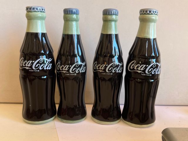 Set 4 Bottiglie Coca-Cola Ceramica