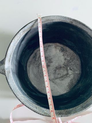 Olla Ferroviaria Carbón Metal Negra/Gris