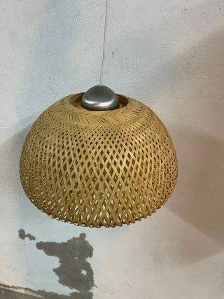 Lámpara colgante bambú y metal