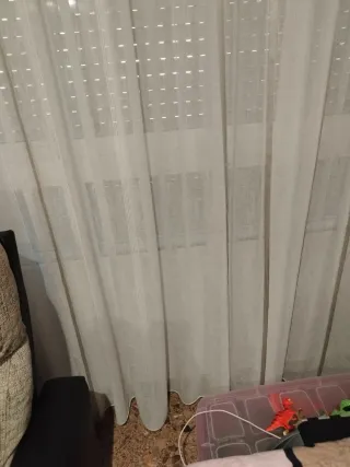 Cortina de gasa blanca muy bonita doy medidas