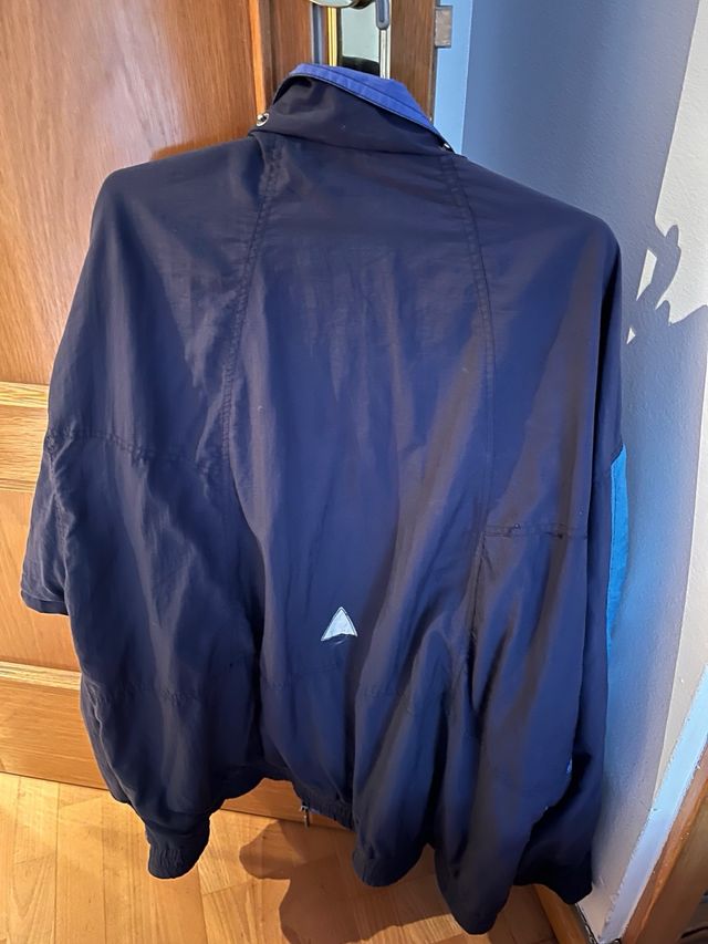 Chaqueta impermeable vintage azul XL