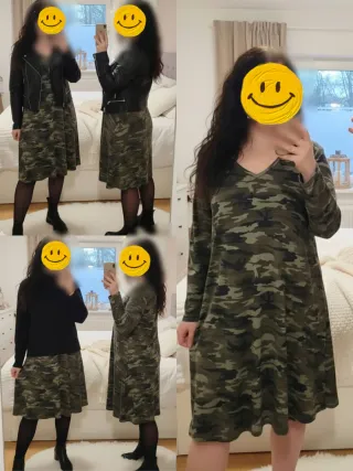 Vestido mujer talla grande 50-52 camuflaje verde