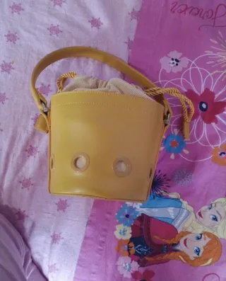 Borsa a secchiello gialla