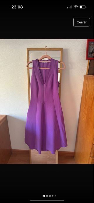 Vestido Zara Morado Talla S