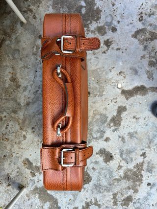 Conjunto de Maletas vintage de cuero marrón