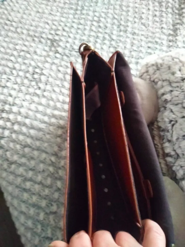 Bolso piel Desigual marrón y verde