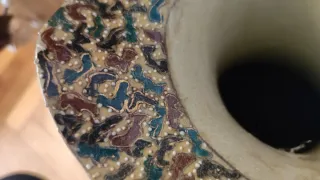 Pareja Jarrones Porcelana China Dorados