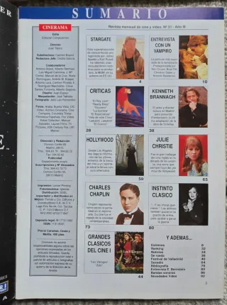 Revista Cinerama. Año 1994.