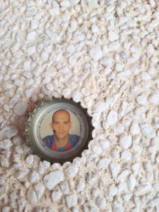 7 Chapas Coca-Cola con fotos de futbolistas