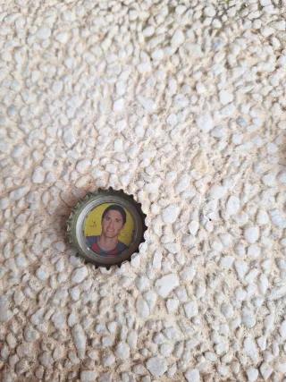 7 Chapas Coca-Cola con fotos de futbolistas