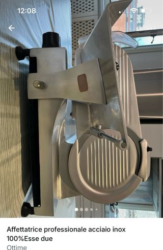 Affettatrice acciaio inox, lama diam 25 cm
