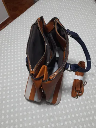 Bolso Haoerxi italiano marrón y multicolor