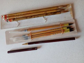 Set Pennelli Calligrafia Cinesi Bambù