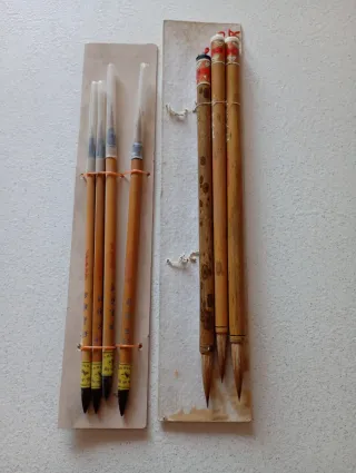 Set Pennelli Calligrafia Cinesi Bambù