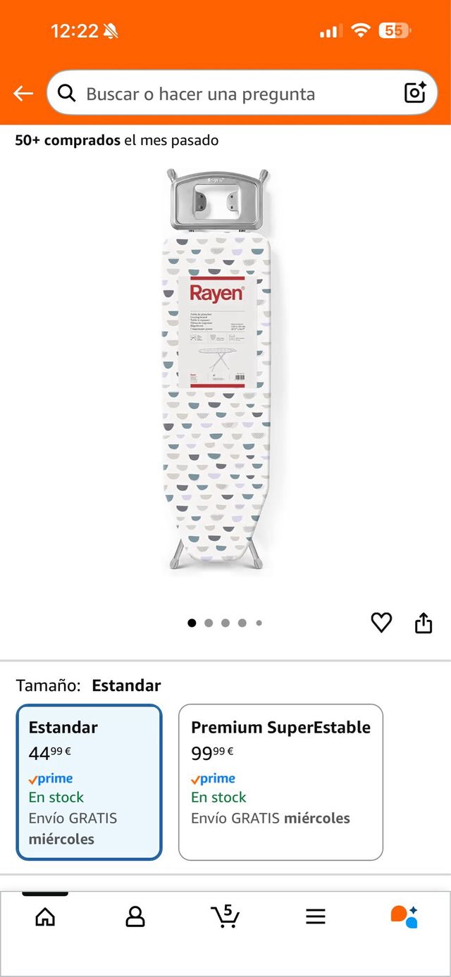 Tabla de planchar Rayen