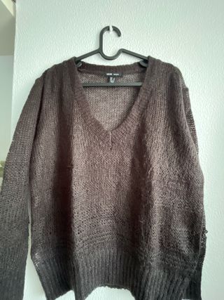 Jersey fino Mango negro talla M finito de punto