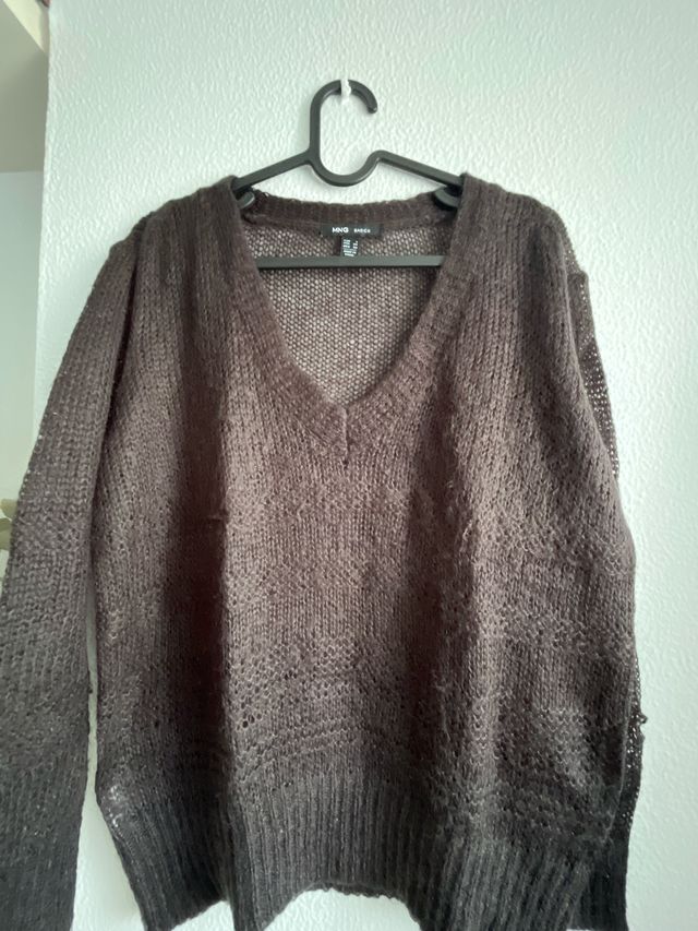 Jersey fino Mango negro talla M finito de punto