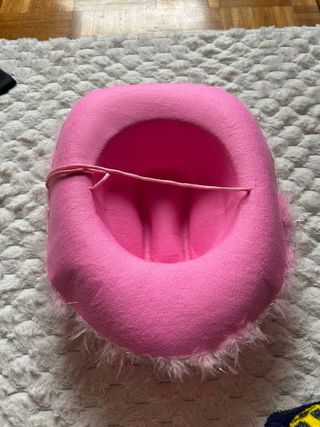 Gorro vaquero rosa con tiara