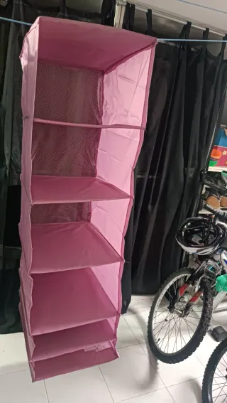 Organizador de tela colgante Ikea rosa
