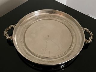 Bandeja con tapa de alpaca y fuente para hornear