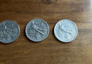 Lotto 3 Monete 20 Centesimi Regno d'Italia