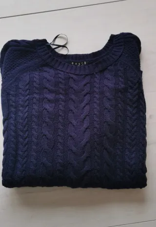 Jersey azul trenzado