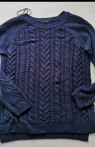 Jersey azul trenzado