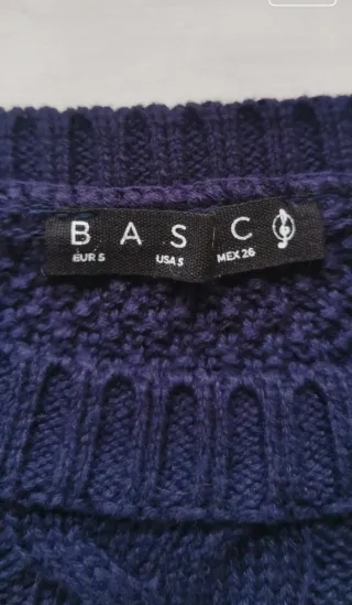 Jersey azul trenzado