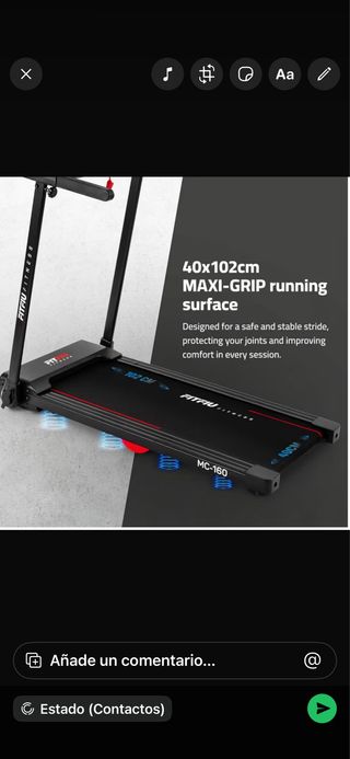 Cinta Correr/Andar Plegable Ultracompacta