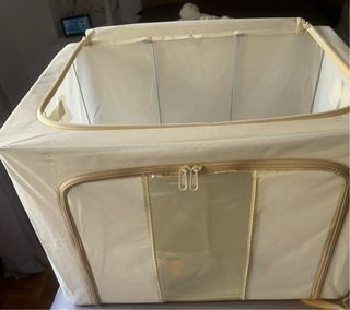 Caja de almacenamiento grande beige