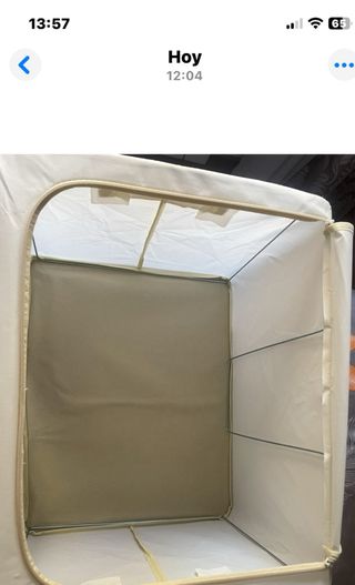 Caja de almacenamiento grande beige