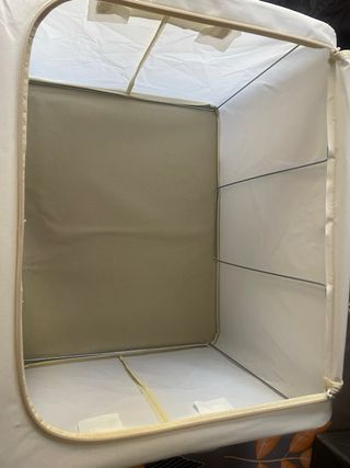 Caja de almacenamiento grande beige