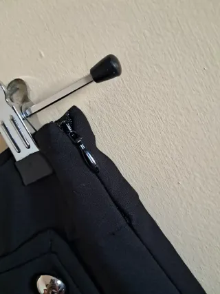 Pantalones altos negros con botones talla XS 34