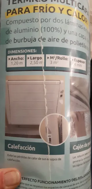 Aislante Térmico Rollo Frío Calor