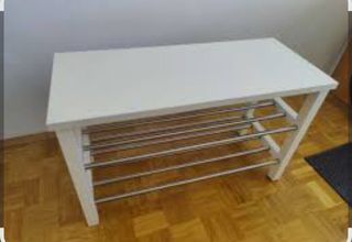 Banco zapatero blanco madera